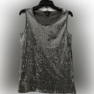 George sequined silver/ gray tank size 8/10 Medium